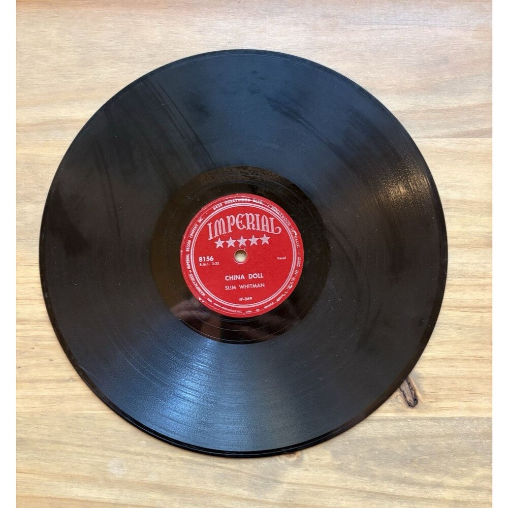 Vintage Slim Whitman China Doll / Indian Love Call Imperial 8156 Vinyl Record